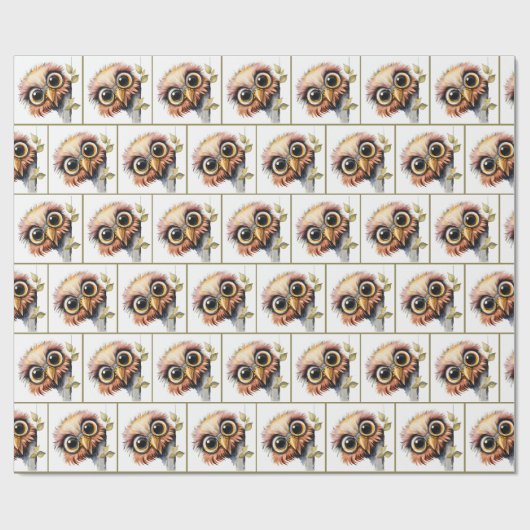 Wasserfarbengezwitscher Geschenkpapier (Flach)