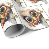 Wasserfarbengezwitscher Geschenkpapier (Rolleneckpunkt)