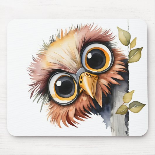 Wasserfarbengezwitscher Mousepad (Vorne)