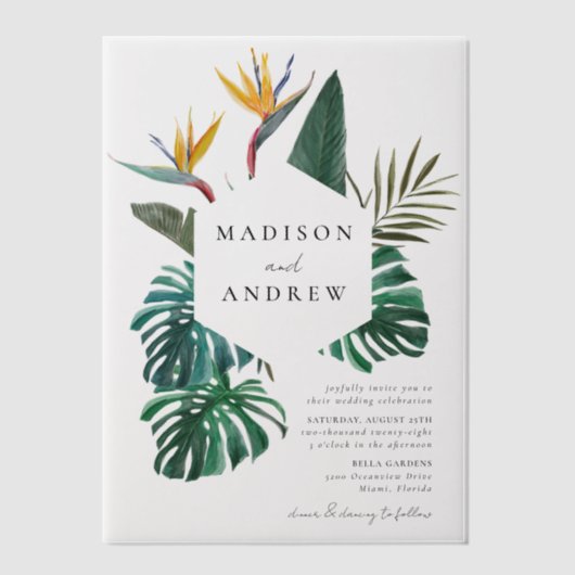 Wasserfarbengezwitscher Pergament Einladungen (Vorderseite)