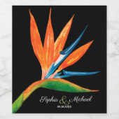 Wasserfarbengezwitscher Weinetikett (Einzelnes Label)