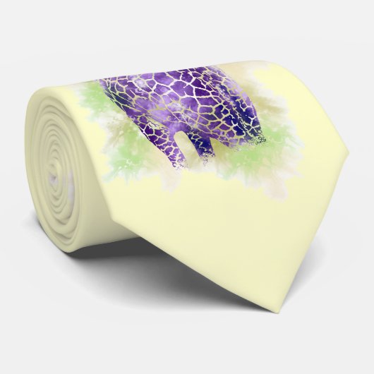 WasserfarbenGiraffe 1 Krawatte (Gerollt)