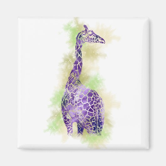 WasserfarbenGiraffe 1 Magnet (Vorne)