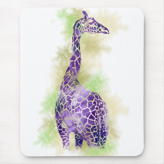 WasserfarbenGiraffe 1 Mousepad (Vorne)