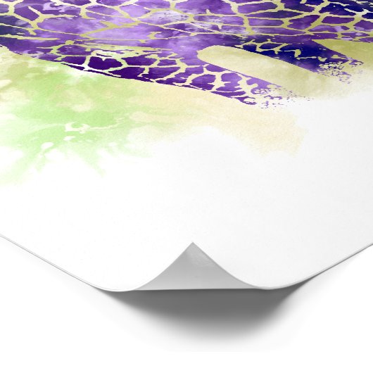 WasserfarbenGiraffe 1 Poster (Ecke)