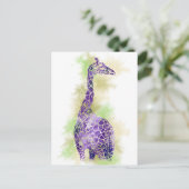 WasserfarbenGiraffe 1 Postkarte (Stehend Vorderseite)