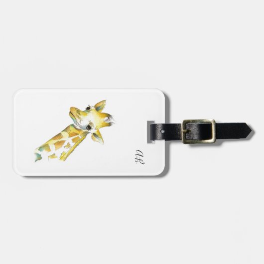 WasserfarbenGiraffe Gepäckanhänger (Vorderseite horizontal)