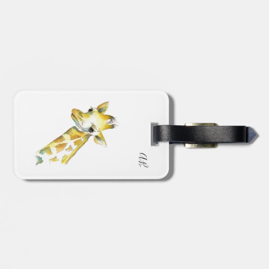 WasserfarbenGiraffe Gepäckanhänger (Rückseite horizontal)