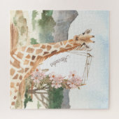 WasserfarbenGiraffe in Afrikanischer Savannah Puzzle (Horizontal)