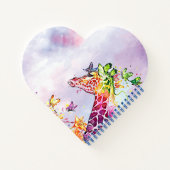 WasserfarbenGiraffen und Schmetterlinge Notizblock (Rückseite)