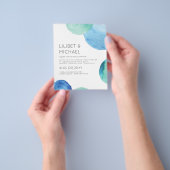 Wasserfarbenglas Abstrakt Aquamarine Grüne Hochzei Flyer (Gruppe)