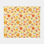 Wasserfarbengläser, Pumpkins und Blätter Fleecedecke (Vorderseite (Horizontal))