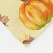Wasserfarbengläser, Pumpkins und Blätter Fleecedecke (Ecke)
