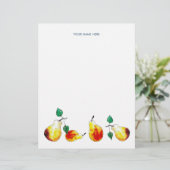 Wasserfarbengoldbirnen HandIllustrierte botanische Briefbogen (Stehend Vorderseite)