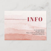 Wasserfarbengraben minimalistisch Japandi Hochzeit Begleitkarte (Vorderseite)