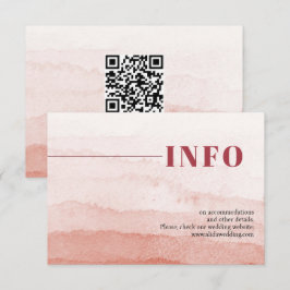 Wasserfarbengraben minimalistisch Japandi Hochzeit Begleitkarte