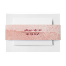 Wasserfarbengraben minimalistisch Japandi Hochzeit Einladungsbanderole