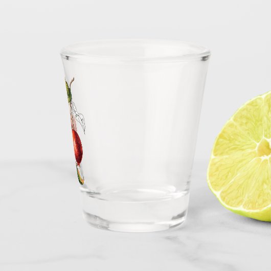 Wasserfarbengranat Schnapsglas (Rechts)