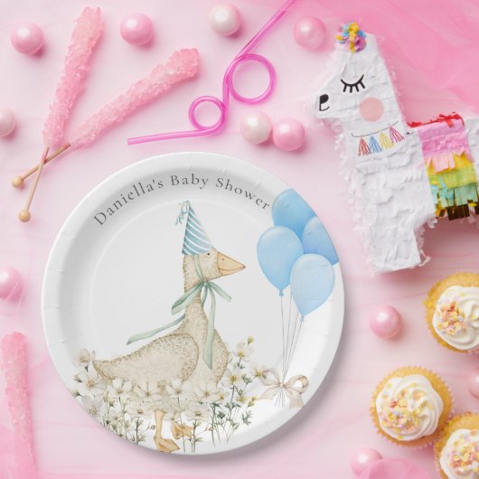 Wasserfarbengras Kinderdusche Pappteller (Party)