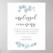 Wasserfarbengrün Ungestopfte Hochzeitsfeier Poster (Vorne)