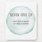 Wasserfarbengrünes Motivationsangebot Mousepad (Vorne)
