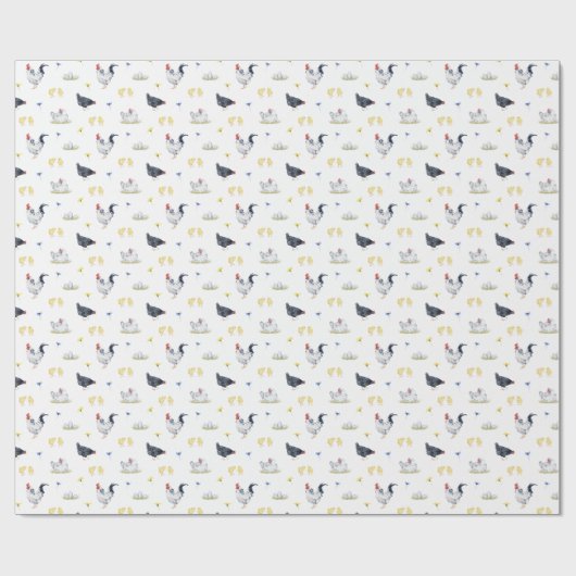 Wasserfarbenhaltung im Bauernstil Geschenkpapier (Flach)