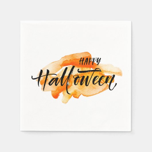 Wasserfarbenhappy Halloween Serviette (Vorderseite)
