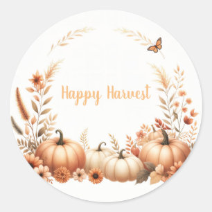 Wasserfarbenhappy Harvest Runder Aufkleber