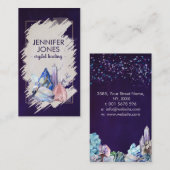 Wasserfarbenheilkristalle Visitenkarte (Vorne/Hinten)