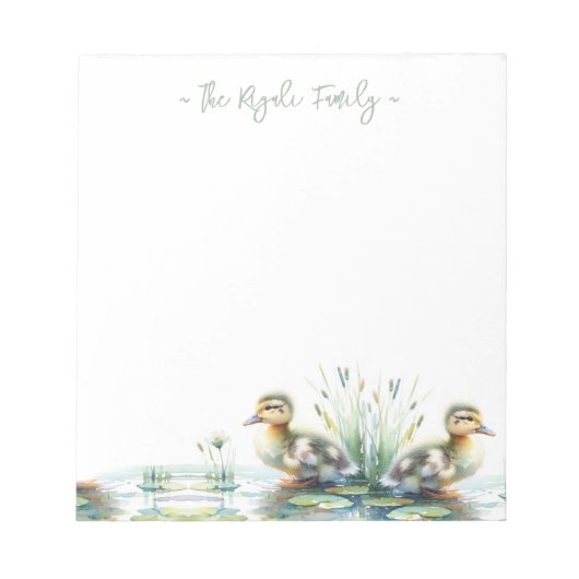 Wasserfarbenherden Personalisiertes Geschirr Notizblock (Vorderseite)