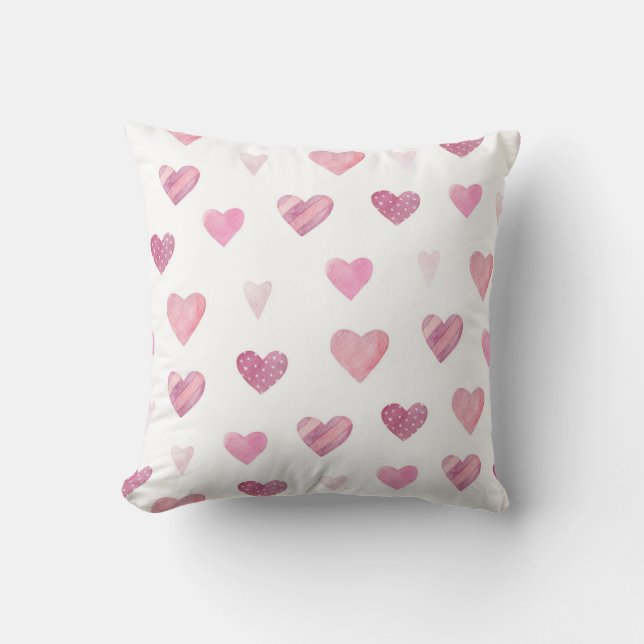 Wasserfarbenherz Bliss Kissen (Vorderseite)