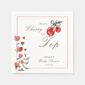 Wasserfarbenherz Blumenkohl auf Top Baby Dusche Serviette (Vorderseite)