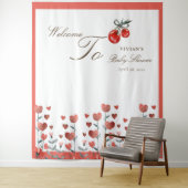 Wasserfarbenherz Blumenkohl auf Top Baby Dusche Wandteppich (Beispiel)