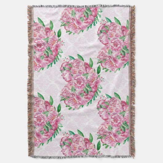 Wasserfarbenherz Decke (Vorderseite Vertikal)