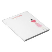 Wasserfarbenherz Fashion Girl Notepad Notizblock (angewinkelt)