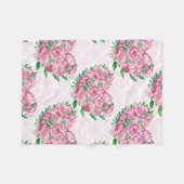 Wasserfarbenherz Fleecedecke (Vorderseite (Horizontal))