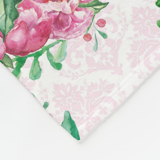 Wasserfarbenherz Fleecedecke (Ecke)