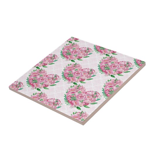 Wasserfarbenherz Fliese (Seite)