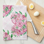 Wasserfarbenherz Geschirrtuch (Viertel Falte)