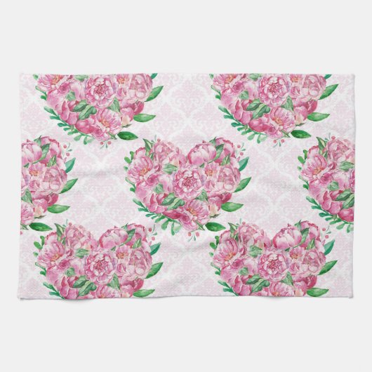 Wasserfarbenherz Geschirrtuch (Horizontal)