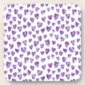 Wasserfarbenherz Getränkeuntersetzer (Vorderseite)