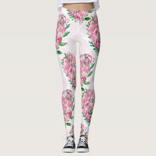 Wasserfarbenherz Leggings (Vorderseite)