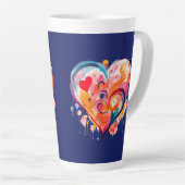 Wasserfarbenherz Milchtasse (Rechte Ecke)