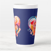 Wasserfarbenherz Milchtasse (Vorderseite)