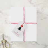 Wasserfarbenherz-Mode-Girl-Geschenketiketten Geschenkanhänger (Mit Garn)