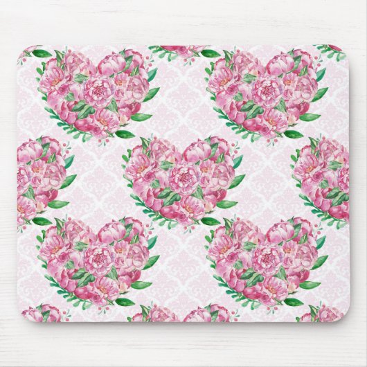 Wasserfarbenherz Mousepad (Vorne)