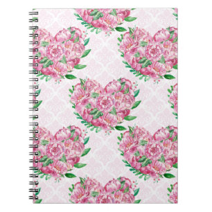 Wasserfarbenherz Notizblock