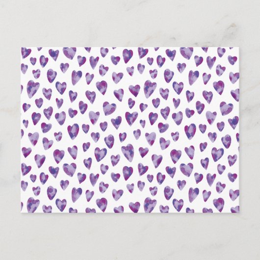 Wasserfarbenherz Postkarte (Vorderseite)