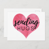 Wasserfarbenherz Postkarte (Vorne/Hinten)