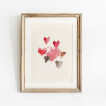 Wasserfarbenherz Print Poster<br><div class="desc">Dieses hübsche Aquarellherz bringt Ihnen eine Touch von Liebe und Romantik in Ihre Gestaltung. Mit schönen rosa, roten und rosafarbenen Herzenfarben in zarten Aquarellen verleiht dieser Aufdruck jedem Zimmer eine fröhliche und fröhliche Touch. Ob Sie nach der perfekten Dekoration am Valentinstag suchen oder einfach nur Ihren Raum aufhellen möchten -...</div>